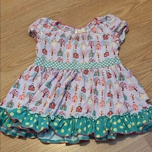 Matilda Jane Pastel Dress with Pink Trim